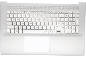 Jxjslp Replacement Upper Case Palmrest with Backlit Keyboard Assembly for HP 17.3'' Laptop 17 cn0023dx 17-cn0053cl 17-CN 17-C
