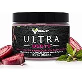 KaraMD UltraBeets | Delicious Beetroot Superfood Powder | Natural Vegan Friendly, Non-GMO & Gluten Free Nitric Oxide Booster Supplement | Supports Circulation & Energy (30 Concentrated Servings)