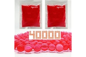 DORTRUE Gel Balls Blaster Ammo Splat r Ball Refill 7-8 mm,2 Packs,40,000 Pieces Orby Blasters Rounds Gel Splatter Blaster Refill, for Ages 14+