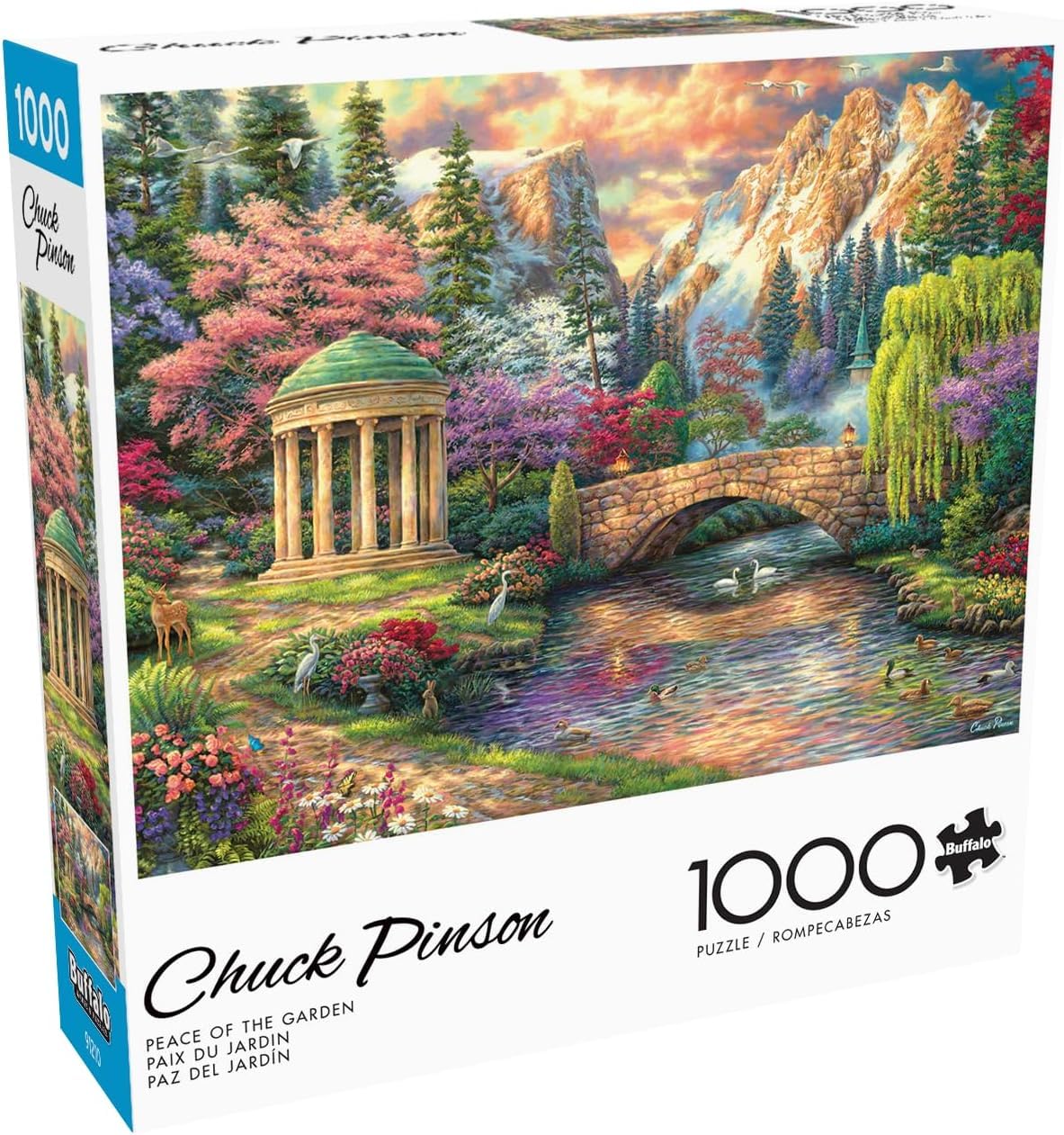 Buffalo Games - Chuck Pinson - Peace of The Garden - 1000 Piece Jigsaw Puzzle for Adults Challenging Puzzle Perfect for Game Nights - Finished Size 26.75 x 19.75