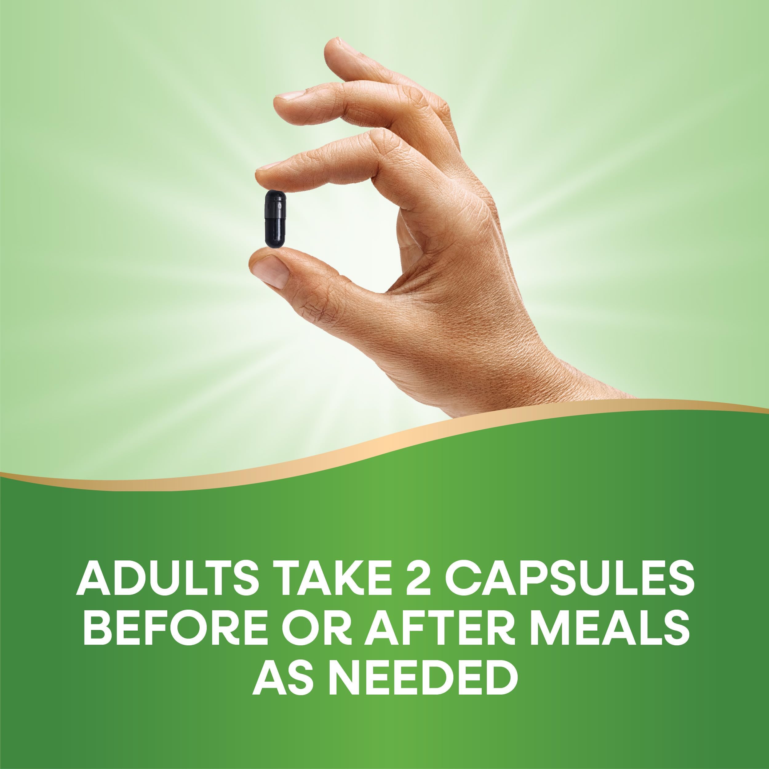 Nature's Way Activated Charcoal, Binds Unwanted Materials and Gas in the Digestive Tract*, 560 mg per 2-Capsule Serving, 100 Capsules (Packaging May Vary)