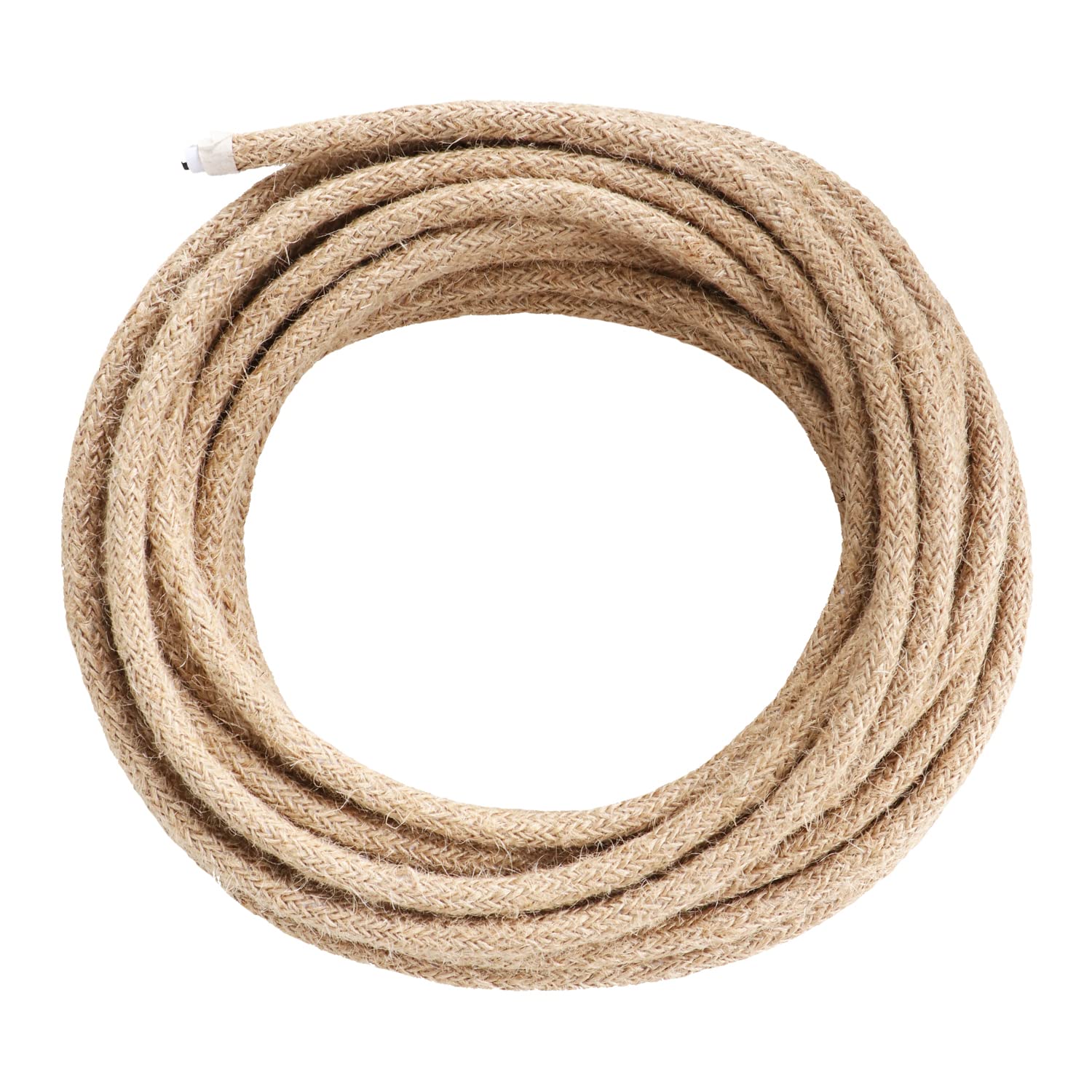 Photo 1 of Helunsi 32.8ft Cloth Covered Lamp Cord, 18 AWG 2 Conductor Hemp Rope Vintage Electrical Cord Braided Electrical Wire, 18 Gauge Round Rayon Fabric Wire for DIY Antique Industrial Lighting Project