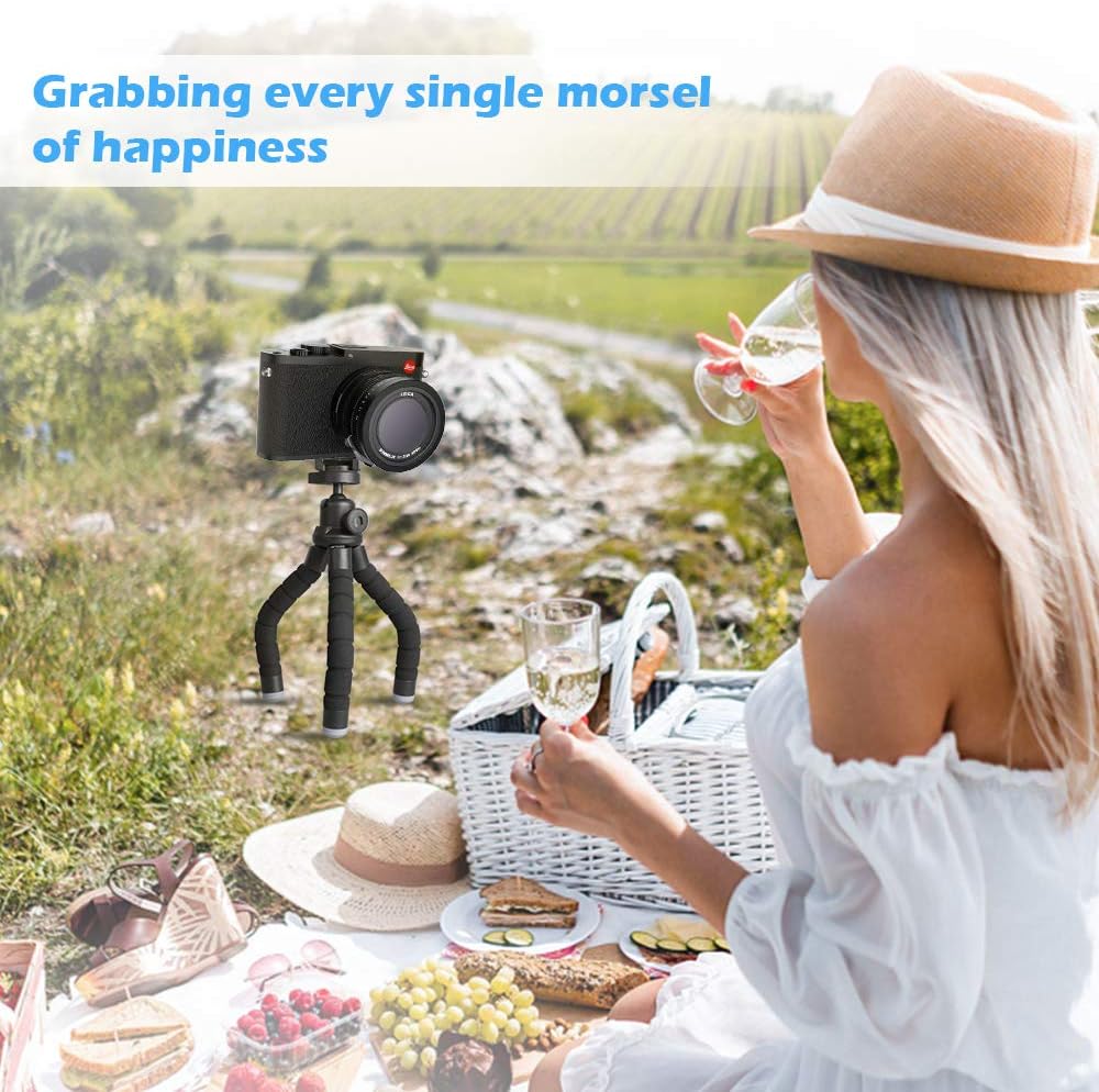 UBeesize Phone Tripod, Portable and Flexible Tripod with Wireless Remote and Universal Clip, Compatible with iPhone/ Android/ Camera, Cell Phone Tripod Stand for Video Recording