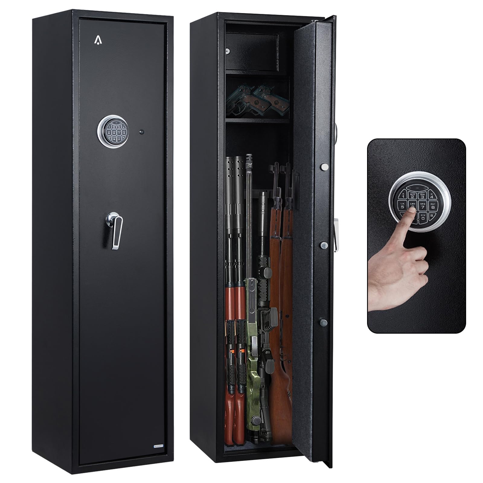 GarveeLife 6-7 Long Rifle Gun Safe for Home Rifle and Pistols, Large ...