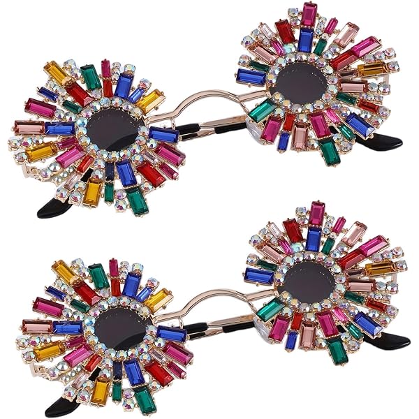 Amazon.com: EVERYTHING CROPOVER Rhinestone sunglasses for  display picture 1