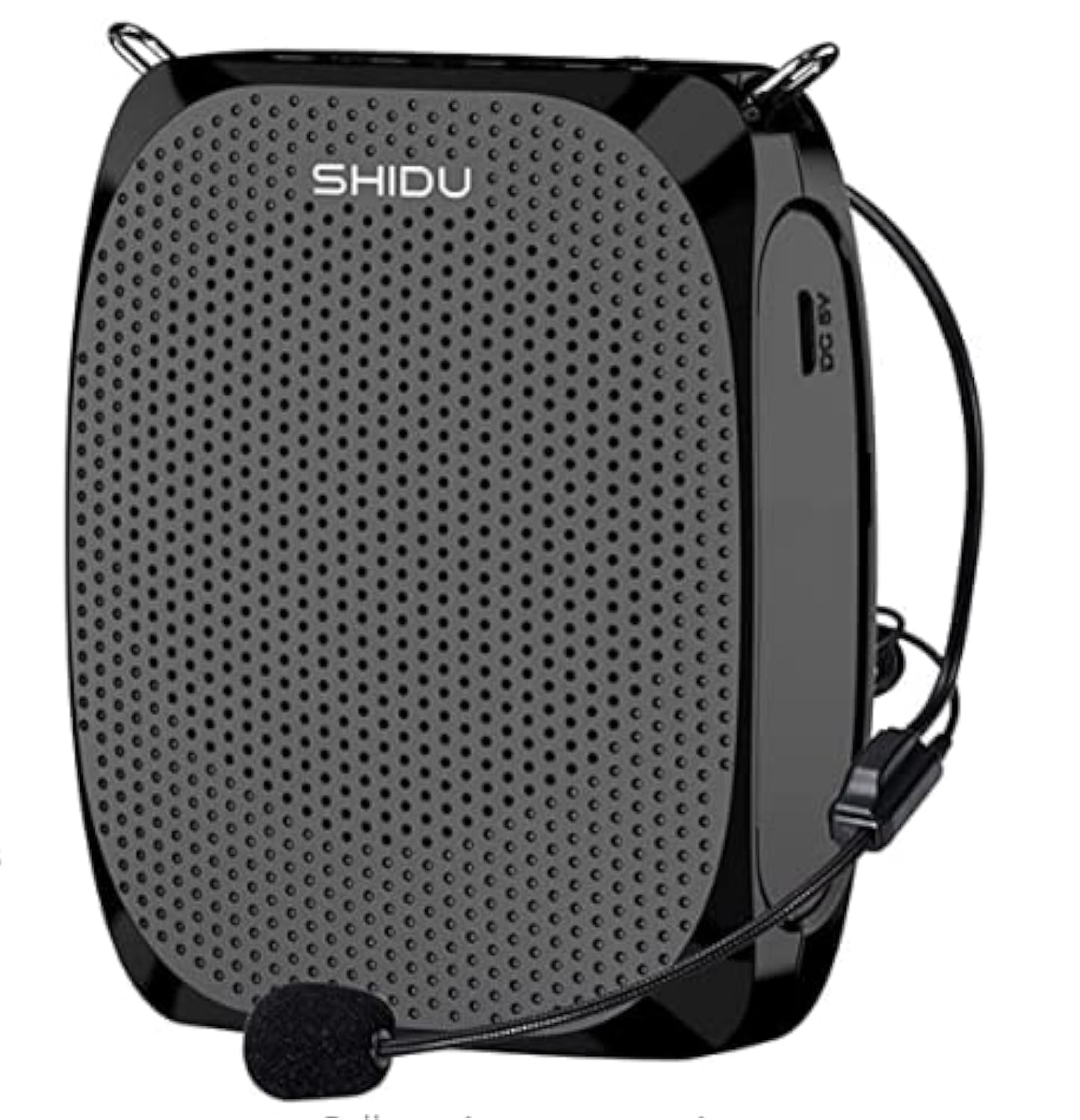 Voice Amplifier, SHIDU Portable Voice Amplifier Rechargeable with Wired Microphone Headset, 10W 1800mAh Supports MP3 Format Audio, Lightweight Amp for Teachers,Classroom,Coaches, Tour Guide,Speech