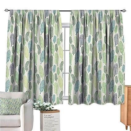 Amazon Com Warm Family Leaf Room Darkening Curtains For