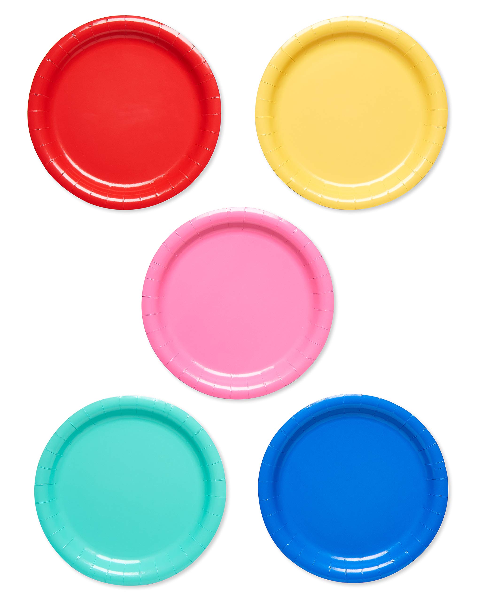 Photo 1 of American Greetings Rainbow Party Supplies for Graduation, Birthdays and All Occasions, Multicolor Paper Dinner Plates (50-Count)