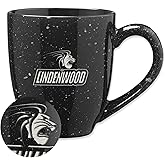 Rico Industries NCAA 16 oz Team Color Laser Engraved Speckled Ceramic Coffee Mug (L Schools)