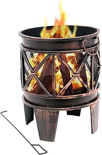 BBQ-Toro Feuerkorb Plum | Ø 42 x 52,5 cm | Feuerschale in Antik-Rost-Optik, Garten Feuerstelle