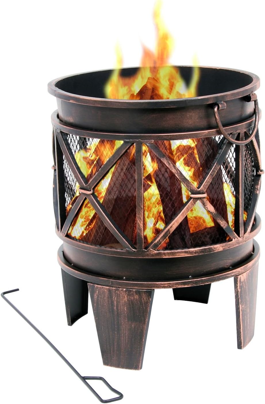 BBQ-Toro Feuerkorb Plum | Ø 42 x 52,5 cm | Feuerschale in Antik-Rost-Optik, Garten Feuerstelle