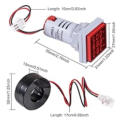 DWEII 3PCS AC Current Voltage Amperage Power Energy