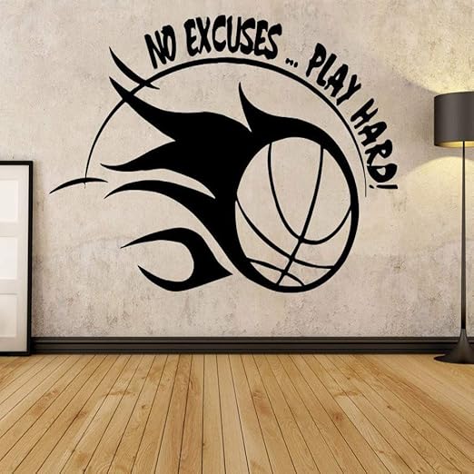 Rfokun Citas Inspiradoras para calcomanías de Baloncesto sin Excusas