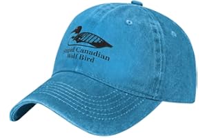 Stupid Canadian Wolf Bird Washed Retro Denim Hat Washed Baseball Cap Adult(Blue)-7615l