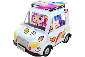 Decora Girlz Dream Car - Rolling Wheels, Surfboard, Suitcase, Stickers, Kids 4+