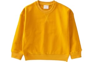 Ceritti Unisex Kids Sweatshirt 2-8 Years, Long Sleeve Crewneck Casual Cotton Pullover Top for Boys & Girls