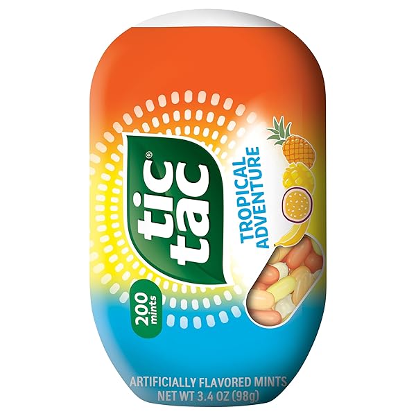 TIC TAC, TROPICAL ADVENTURE MINTS, 3.4 OUNCE, 200...