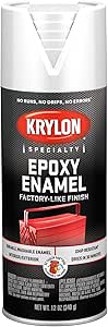 Krylon K00300777 Epoxy Enamel Spray Paint, 12 Ounce (Pack of 1), White