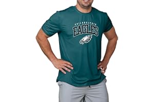 FOCO NFL Men's Officially Licensed Arch Logo Short Sleeve Performance Team T-Shirt
