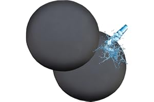 DEBRUYNE ANWUCHEN Stool Covers, 2 Pack Waterproof PU Leather Bar Stool Covers with Elastic Bands, Anti-Slip Seat Cover for 13-14 Inch Round Chair (Black)