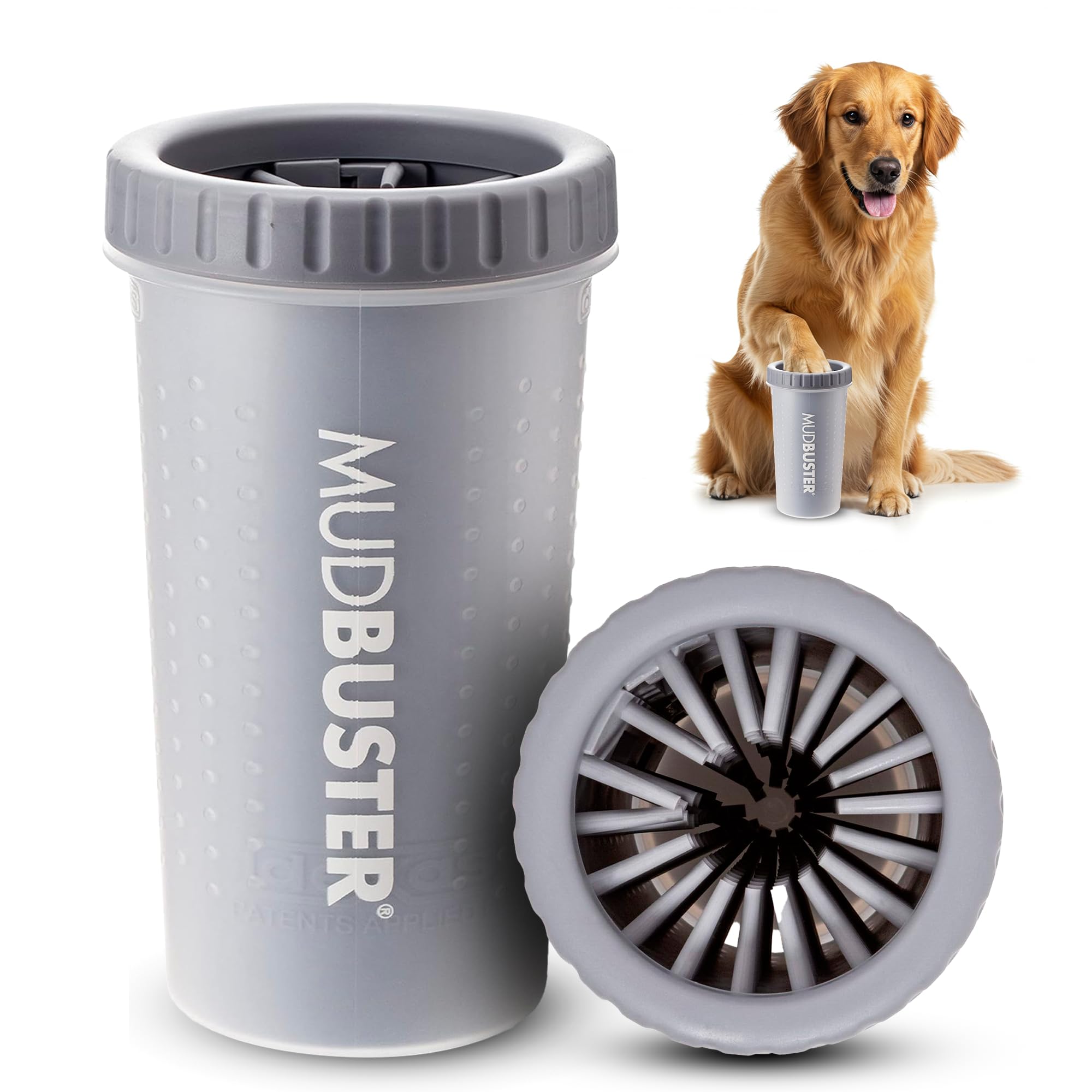 Photo 1 of Dexas MudBuster Portable Dog Paw Cleaner, Premium Quality Large Gray Pet Accessory