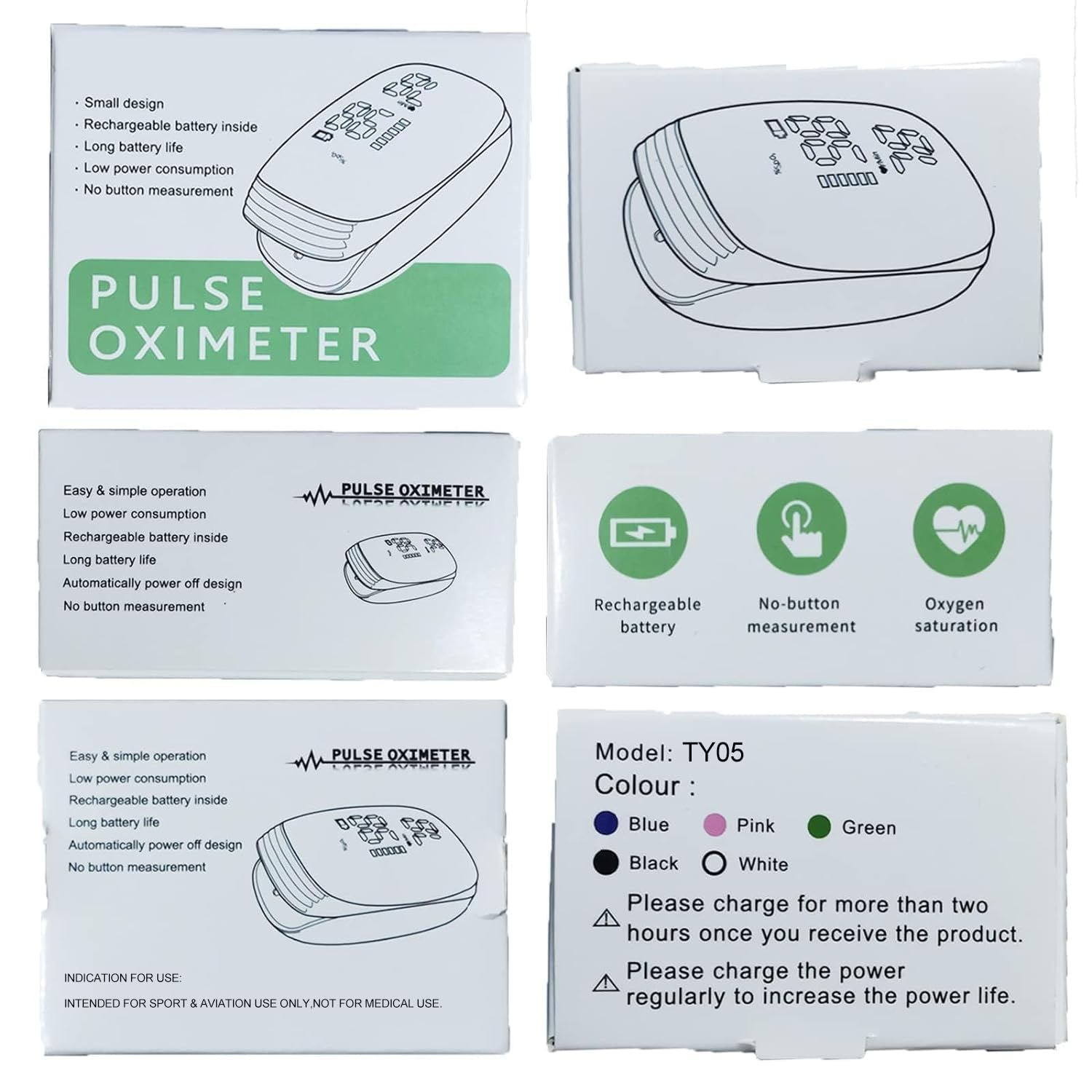 Pulse Oximeter Fingertip with Rechargeable, Oxygen Meter Finger Pulse Oximeter, Rechargeable Pulse Oximeter, Accurate Fast Oximetry SpO2 Reading for Outdoor Sports Home Wide Use (Pink)