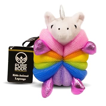 Pure Body Mesh Bath Sponge Unicorn