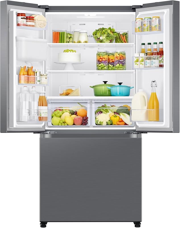 Frigorifero French Door con congelatore, 178 cm, 495 l, WiFi & SmartThings AI Energy Mode, Twin Cooling+, Auto Ice Maker, No Frost+, look in acciaio inox, RF50C530ES9/EF