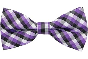 Carahere Handmade Boys Plaid Bow Ties