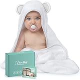Miniboo Serviette à capuche en bambou bio pour bébé – Ultra douce et super absorbante pour nouveau-nés, nourrissons et tout-p