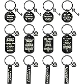 Kathfly 12 Pcs Employee Appreciation Gifts for Coworker Thank You Keychain Bulk Administrative Assistant Gift