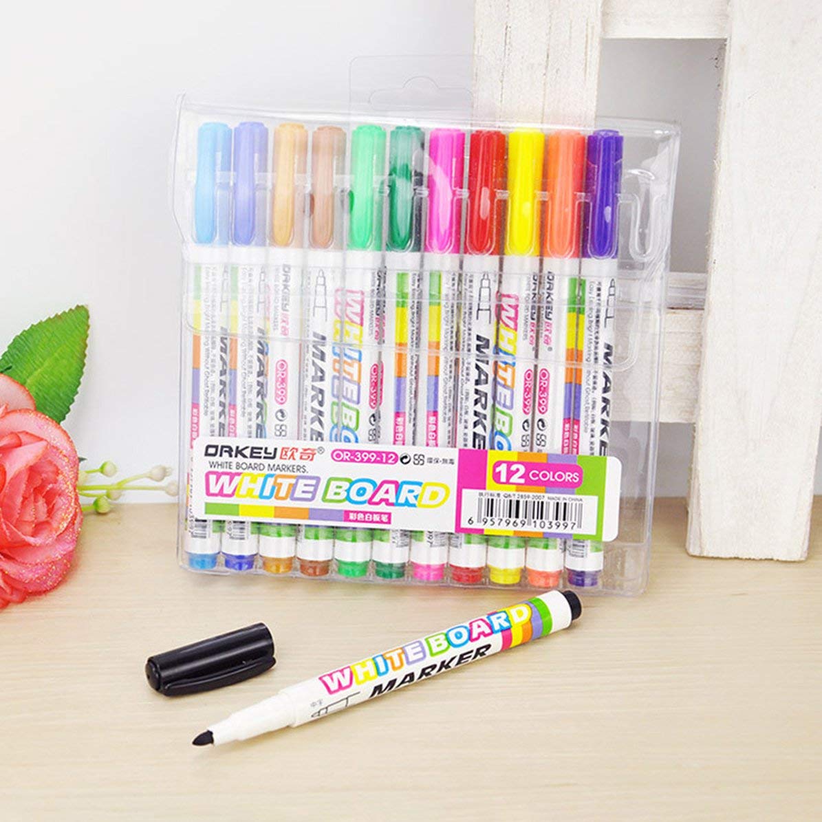 12 Colori Lavagna Bianca Colori Assortiti Lavagna Bianca Pennarelli Cancellabile A Secco Facile Da Pulire Scrittura Liscia Eccellente Cancellabilita 12 Colori Marcatori Cancellabili A Secco E Liquidi