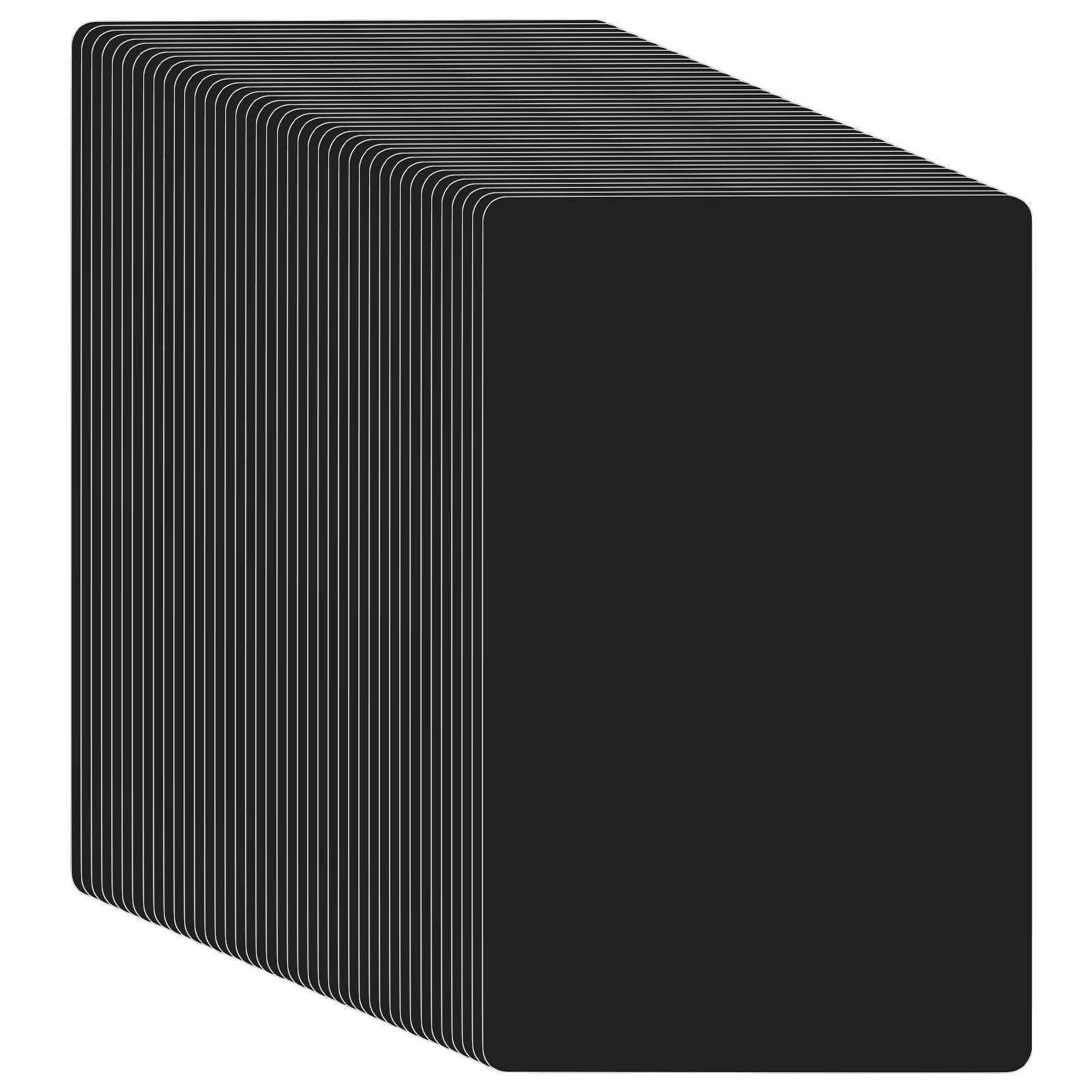 KEILEOHO Pack of 150 Aluminium Business Cards Blank Black 86 x 54 x 0.21 mm Metal Business Cards Blanks, Aluminium Card Empty Business Cards for Office DIY Gift Cards Laser Marking