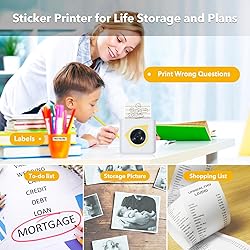 Bisofice Pocket Printer Wireless Bluetooth Thermal