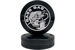 Syn Tin Bass Gas | Metal Container for Zyn, Premium Aluminum Can & Rugged Pouch Holder | Extra Capacity, Knurled Grip & Used Pouch Storage | EDC (Black)