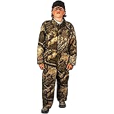 HOT SHOT Youth Camo Hunting Bib, Insulated Camouflage Twill Coverall, Comfortable Kids Hunting Clothes