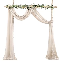 Wedding Arch Draping Fabric 1 Panel 18Ft Nude Sheer
