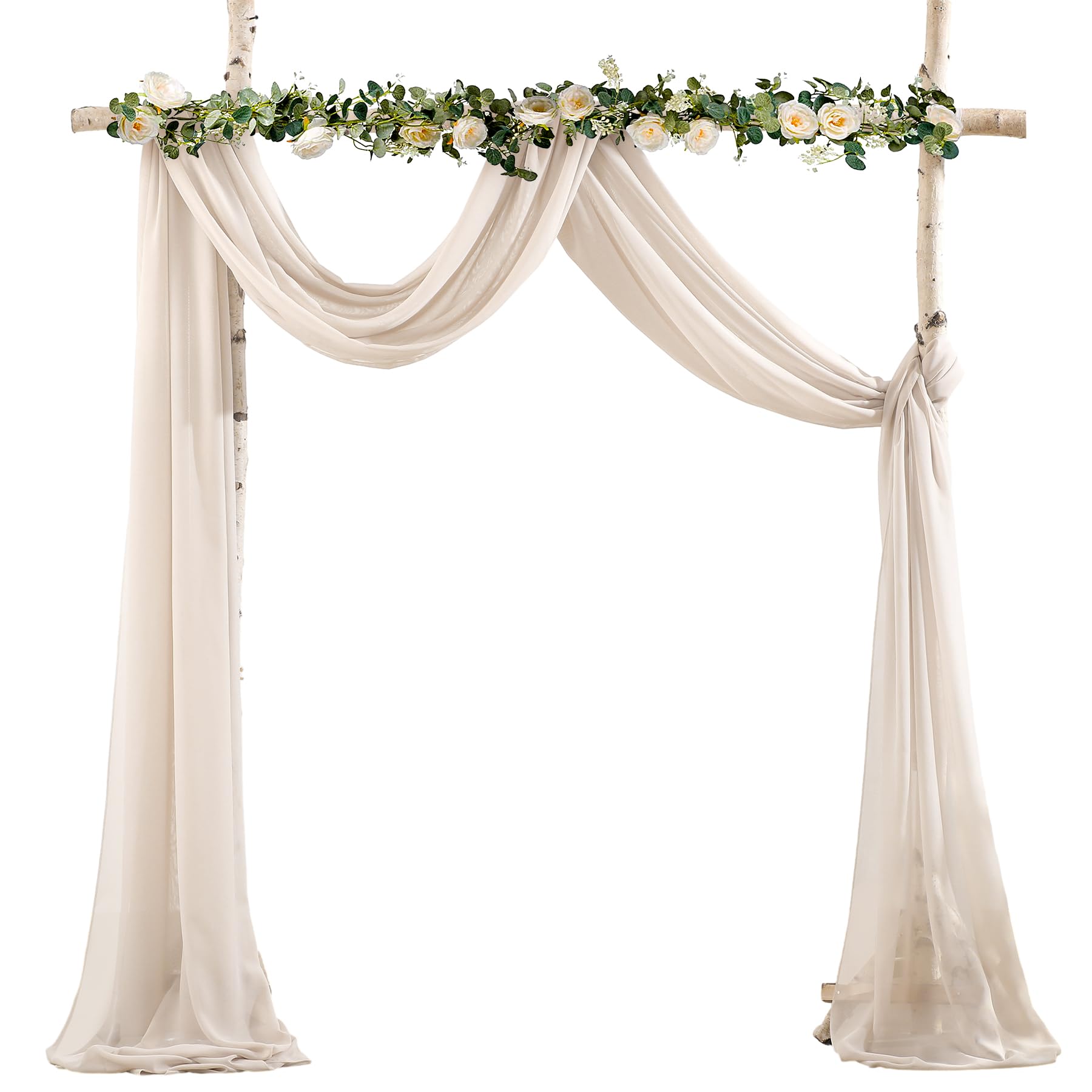 Wedding Arch Draping Fabric 1 Panel 18Ft Nude Sheer