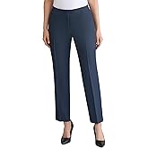 Kasper Womens Mini Check Slim Leg Pant