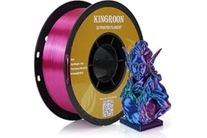 Kingroon PLA 3D Printer Filament, Triple Color Silk PLA Filament, Dimensional Accuracy +/- 0.03 mm, 1 kg Spool(2.2lbs), 1.75 mm, Red Blue Green