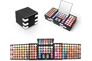 148 Colors Hotrose Cosmetic Make up Palette Set Kit with Eyeshadow Lip Colors & More,All-in-One High Pigment Powder Pallet Kit with Mirror, Applicators
