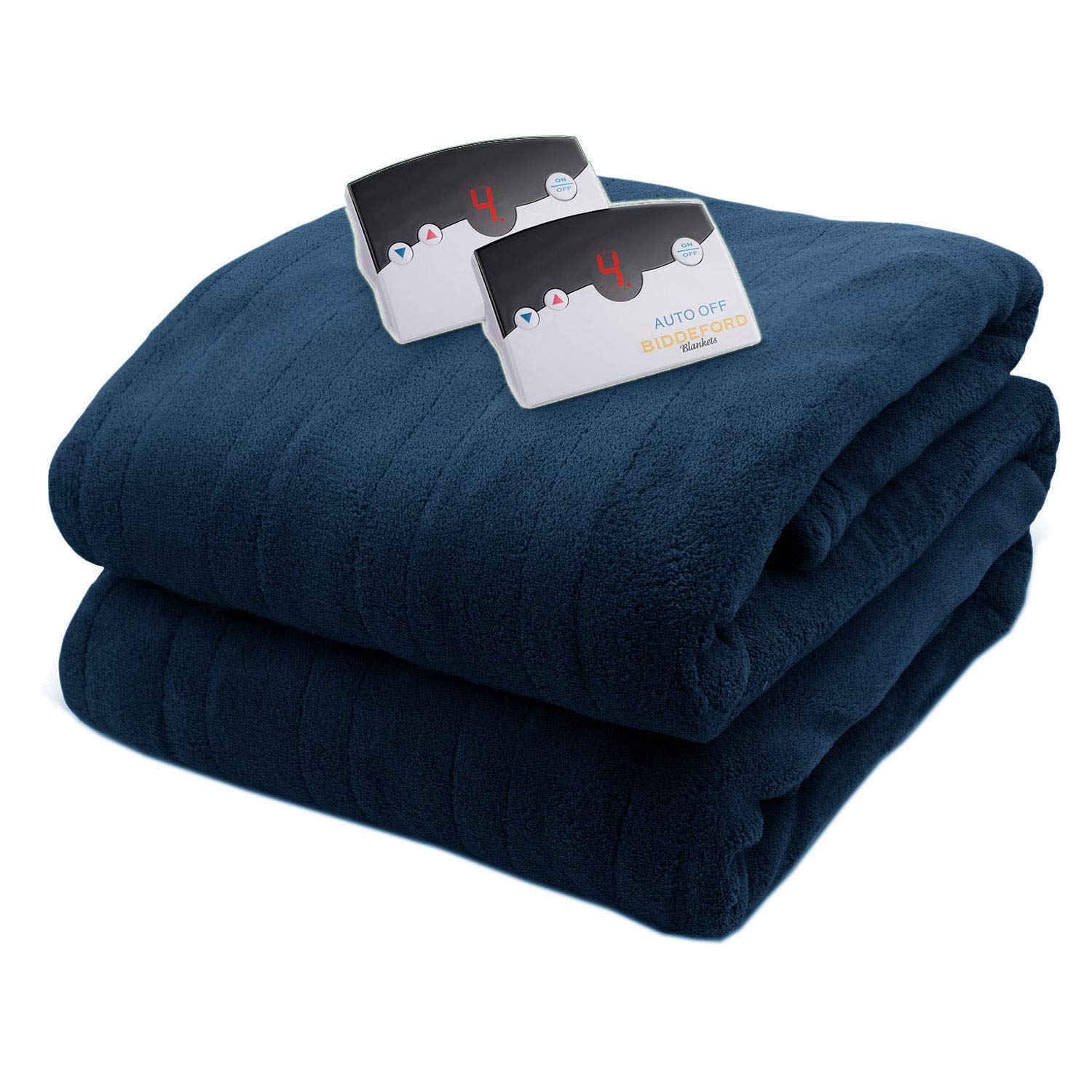 Biddeford 2033905191544 MicroPlush Electric Heated Blanket Queen Navy