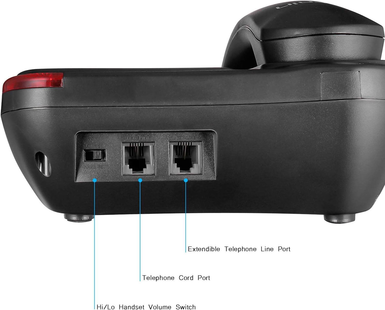 Ornin S016+ Big Button Corded Telephone with Speaker, Desk Phone (Black) : Electronics