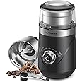 SHARDOR Adjustable Coffee Bean Grinder Electric, Herb/Spice, Espresso Grinder with 1 Removable Stainless Steel Bowl, Matte Black