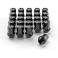 14x1.5 Wheel Lug Nuts,24pcs M14x1.5 Lug Nuts OEM Factory Style Large Acorn Seat One-Piece Lug Nuts, 7/8" Hex 60 Degree Conical Seat Black Finish for 2008+ Chevy Silverado Sierra 1500