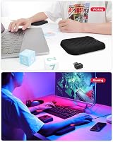 VAYDEER Ergonomic Wrist Rest Pad 2-Pack 6.3x4.3x0.76in Black view 7