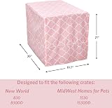 New World Medium Dog Crate Cover with Teflon Protector Pink Designer Print, 76cm view 6