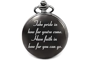 LEVONTA Personalized Gifts for Men Birthday Anniversary Chritsmas Fathers Day Graduation Valentines Day Unique Pocket Watch