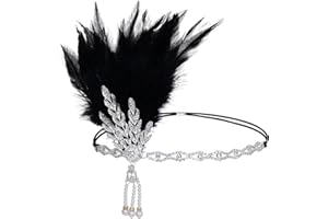 choyaxo Flapper Headband Roaring 20s Headpiece Great Gatsby Headpiece for Women