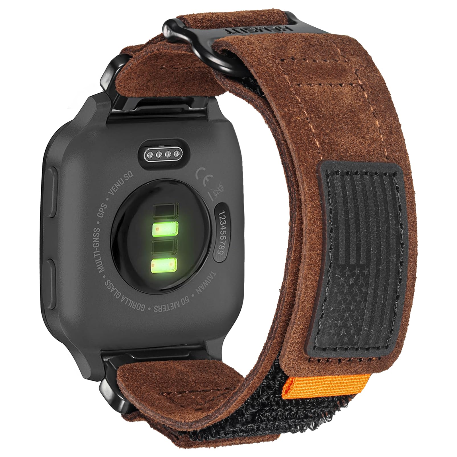 Compatible for Garmin Venu/Venu 2 Plus/Venu Sq/Venu Sq 2/ Venu Sq Music (Not Venu 2S/Venu 2) Quick Pins Watch Band, Super Rugged Nylon Sports Strap With Woven Loop Design